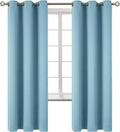 BGment Room Darkening Curtains 72 Inches Long - Grommet Thermal Insulated Drapes Window Treatment Curtains for Bedroom, 2 Panels, 42 x 72 Inch, Greyish Blue