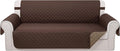 Reversible Oversized Sofa Covers Couch Cover Furniture Protector for Dogs Elastic Straps Water Resistant(XLSofa Chocolate/Taupe)