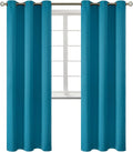 BGment Blackout Curtains - Grommet Thermal Insulated Room Darkening Bedroom and Living Room Curtains, Set of 2 Panels (42 x 84 Inch, Peacock Blue)