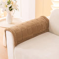 Couch Cover for Dogs Washable, Fuzzy Pet Couch Covers for 3 Cushion Sofa Pet Friendly, Non Slip Sofa Cover (Light Brown, 27.6" x 27.6"/70 x 70cm 2 PCS)