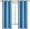 BGment Room Darkening Curtains 72 Inches Long - Grommet Thermal Insulated Drapes Window Treatment Curtains for Bedroom, 2 Panels, 42 x 72 Inch, Sky Blue