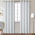 BGment Room Darkening Curtains for Bedroom - Grommet Thermal Insulated Window Treatments Light Blocking Curtains for Living Room, Set of 2 Panels, Each 55 x 96 Inch, Greyish White