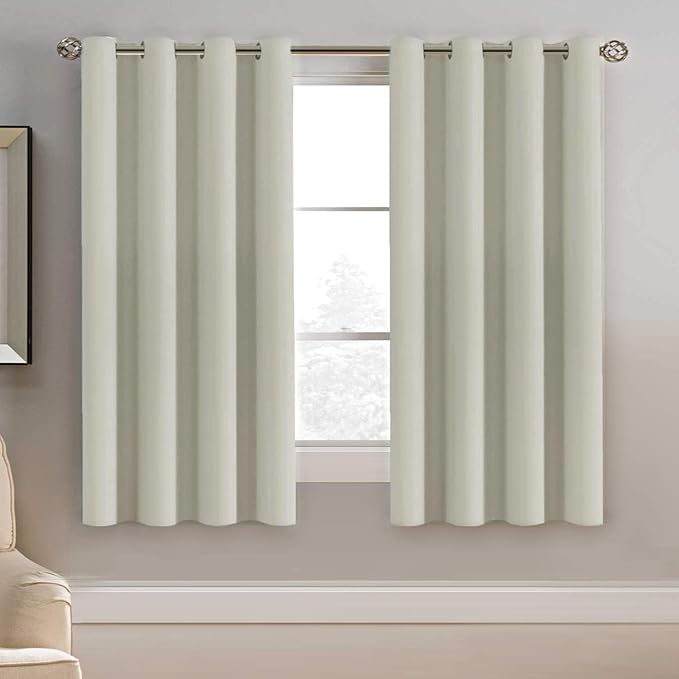 H.VERSAILTEX Blackout Curtain for Living Room Thermal Insulated Window Treatment Curtain Extra Long 63 inch Length Energy Saving Solid Grommet Top Blackout Drape, One Panel, Pale Oak, 52" W x 63" L