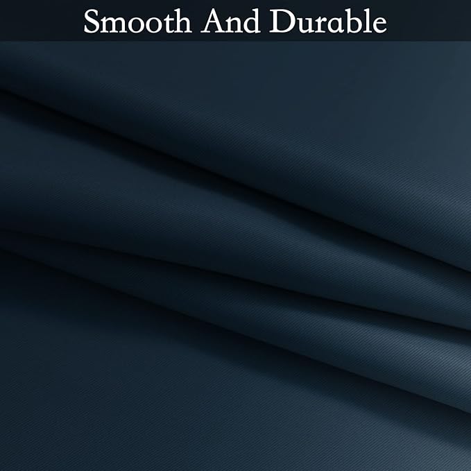 SimpleHome Navy Blue Ombre Room Darkening Curtains for Living Room, Light Blocking Gradient Thermal Insulated Grommet Window Curtains/Drapes for Bedroom, 2 Panels, 52x84 inches Length