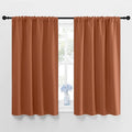 NICETOWN Blackout Curtains and Drapes - Thermal Insulated Solid Rod Pocket Blackout Draperies/Panels (Burnt Orange, 1 Pair, 42 by 48 inches)