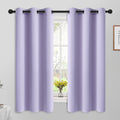 Yakamok 63 Inch Length Blackout Curtains for Bedroom, Thermal Insulated Room Darkening Grommet Top Window Drapes for Living Room,Lilac,42W x 63L,2 Panels