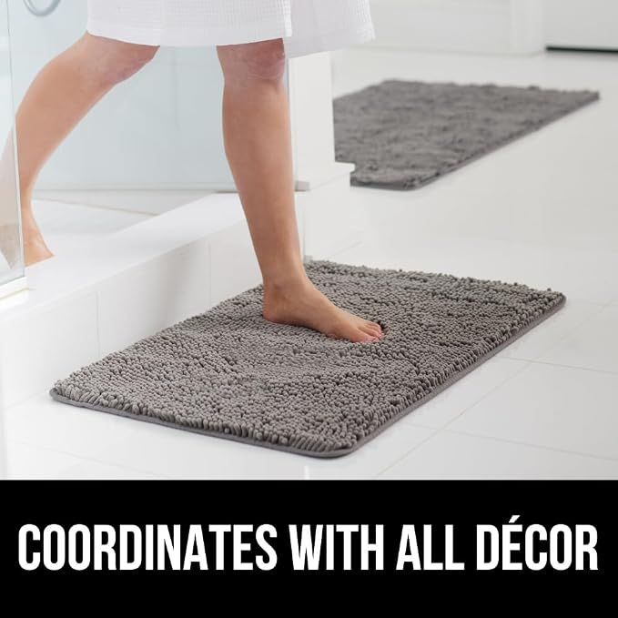 GORILLA GRIP Bath Rug Mat 36x24, Thick Soft Absorbent Chenille, Quick Dry - Image 9