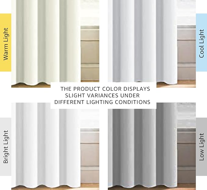 H.VERSAILTEX Pure White Curtain for Living Room Thermal Insulated Window Treatment Curtain Extra Long 108 inch Length Energy Saving Solid Grommet Top Room Darkening Drape, One Panel, 52" W x 108" L