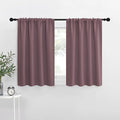 NICETOWN RV Blackout Curtains for Camper Windows, Dry Rose, 34" x 30", Set of 2, Kitchen Curtains, Short Blackout Drapes, Thermal Insulated Rod Pocket Window Treatment Draperies for Nursery