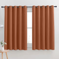 NICETOWN Thermal Insulated Burnt Orange Blackout Curtains for Bedroom, Window Treatment Solid Grommet Room Darkening Drape Panels for Bedroom (Set of 2, 70 by 63 inches Long)