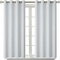 BGment Room Darkening Curtains 54 Inches Long - Grommet Thermal Insulated Drapes Window Treatment Curtains for Bedroom, 2 Panels, 52 x 54 Inch, Greyish White