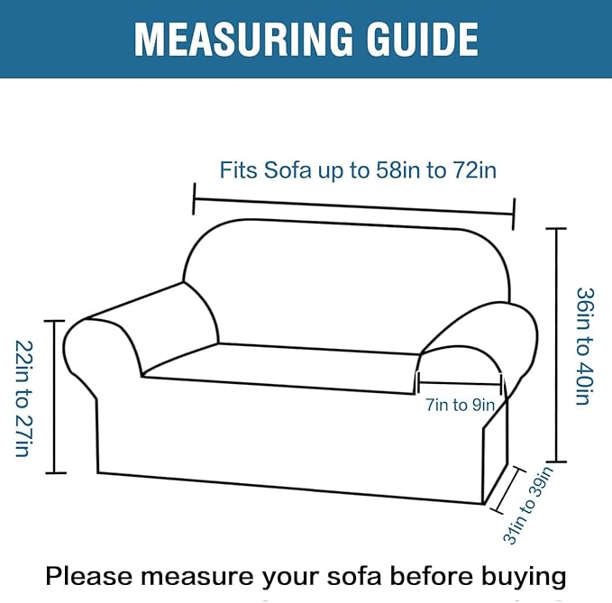 H.VERSAILTEX Stretch Velvet Loveseat Covers for 2 Cushion Couch Covers for Living Room Sofa Covers Slipcovers with Non Slip Straps Bottom, Ultra Thick Comfy Velour (Width 58"-72", Coco Mocha)