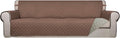PureFit Reversible Quilted Sofa Cover, Water Resistant Slipcover Furniture Protector, Washable Couch Cover with Non Slip and Elastic Straps for Kids, Dogs, Pets (XX Large, Brown/Beige)