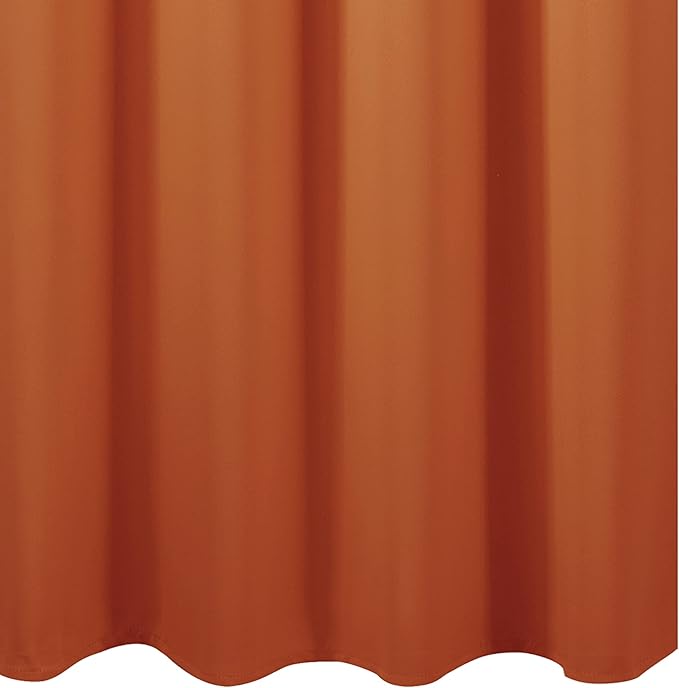 LEMOMO Orange Blackout Curtains 42 x 63 Inch Length/Set of 2 Curtain Panels/Thermal Insulated Room Darkening Blackout Curtains for Bedroom