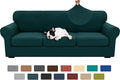 XINEAGE 2026 New 4 Pieces Extra Large Couch Covers for 3 Cushion Sofa Super Stretch Sofa Cover for 3 Large Seat Cushion Universal Slip Cover for Living Room (Blackish Green), 91"-110"(3 Cushions)