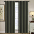 H.VERSAILTEX Blackout Curtain for Living Room Thermal Insulated Window Treatment Curtain Extra Long 108 inch Length Energy Saving Solid Grommet Top Blackout Drape, One Panel, Olive, 52" W x 108" L