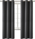 BGment Blackout Curtains - Grommet Thermal Insulated Room Darkening Bedroom and Living Room Curtain, Set of 2 Panels (42 x 72 Inch, Dark Grey)