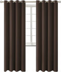 BGment Blackout Curtains for Living Room - Grommet Thermal Insulated Room Darkening Curtains for Bedroom, Set of 2 Panels (52 x 84 Inch, Brown)