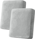 Couch Cover Stretch Velvet Sofa Cushion Cover 2-Piece - Elastic Washable Slipcover for Seat or Backrest, Couch Seat Covers for Sofas (Light Grey)