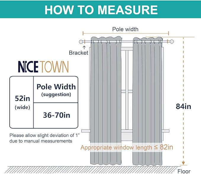 NICETOWN Cold Blocking Curtains, 100% Blackout Curtains Thermal, Noise Reduction and Privacy Curtains for Patio Door, Black Lined Blackout Drapes with Grommet Top, Cappuccino, 1 Pair, W52 x L84