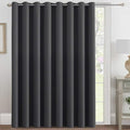 H.VERSAILTEX Blackout Patio Curtains 100 x 84 Inches for Sliding Door Extral Wide Blackout Curtain Panels Thermal Insulated Room Divider - Grommet Top, 7' Tall by 8.5' Wide - Charcoal Gray