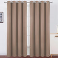 LEMOMO Blackout Curtains 52 x 120 Inch Long Cappuccino Curtains Set of 2 Panels Room Darkening Curtains for Bedroom and Living Room