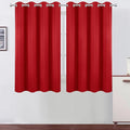 LEMOMO Blackout Curtains 66 x 54 Inch Long Bright Red Curtains Set of 2 Panels Room Darkening Curtains for Bedroom and Living Room