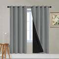 Yakamok Dove Grey 100% Blackout Curtains, Thermal Insulated Total Blackout Drapes for Bedroom, Heat Blocking Window Curtains for Living Room(52Wx72L, 2 Panels)