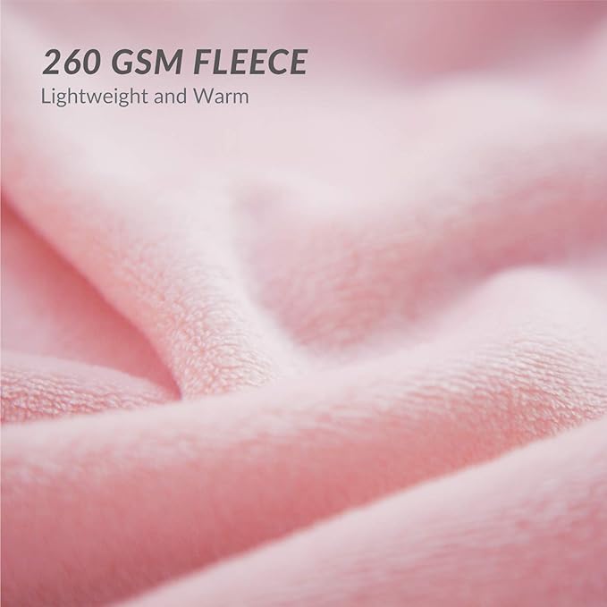 Bedsure GentleSoft Fleece Blankets Queen Size Pink - Valentines Blanket Soft Lightweight Plush Fuzzy Cozy Luxury Throw Microfiber 90x90 inches