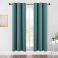 NICETOWN Blackout Window Curtains 70" L, 2 Panels, 34 inch, Sea Teal, Grommet Top Room Darkening Thermal Insulated Vertical Window Drapes Modern for Flat/Apartment