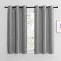 NICETOWN Silver Grey Thermal Insulated Grommet Blackout Curtains, Kids Window Drape Panel for Nursery, Privacy Short Curtains (2 Panels, W42 x L48 -Inch)