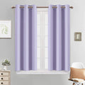 Yakamok Blackout Curtains for Bedroom - Grommet Thermal Insulated Room Darkening Curtains for Living Room, Set of 2 Panels (38 x 45Inch, Lilac)