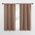 NICETOWN RV Blackout Curtains for Camper Windows, Window Treatment Thermal Insulated Rod Pocket Small Blackout Draperies/Drapes for Bedroom/Kitchen (Cappuccino, Set of 2, 29" Wide by 50" Long)