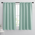 RYB HOME 54 inch Blackout Curtains for Living Room, Rod Pocket Thermal Insulated Small Window Drapes Room Darkening Shades for Bedroom Studio Dorm, W 42 x L 54 inch, Set of 2 Panels, Aqua