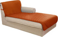 U-NICE HOME Sectional Couch Cover for Dogs Chaise Lounge Reversible Sofa Cover Furniture Protector Cover for Pets with Elastic Adjustable Strap (Chaise Lounge, Orange/Taupe)