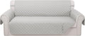 Reversible Oversized Sofa Covers Couch Cover Furniture Protector for Dogs Elastic Straps Water Resistant(XLSofa Light Grey/Light Grey)
