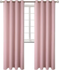 BGment Room Darkening Curtains 120 Inches Long - Grommet Thermal Insulated Drapes Window Treatment Curtains for Bedroom, 2 Panels, 52 x 120 Inch, Baby Pink