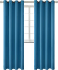 BGment Blackout Curtains - Grommet Thermal Insulated Room Darkening Bedroom and Living Room Curtains, Set of 2 Panels (52 x 95 Inch, Steel Blue)