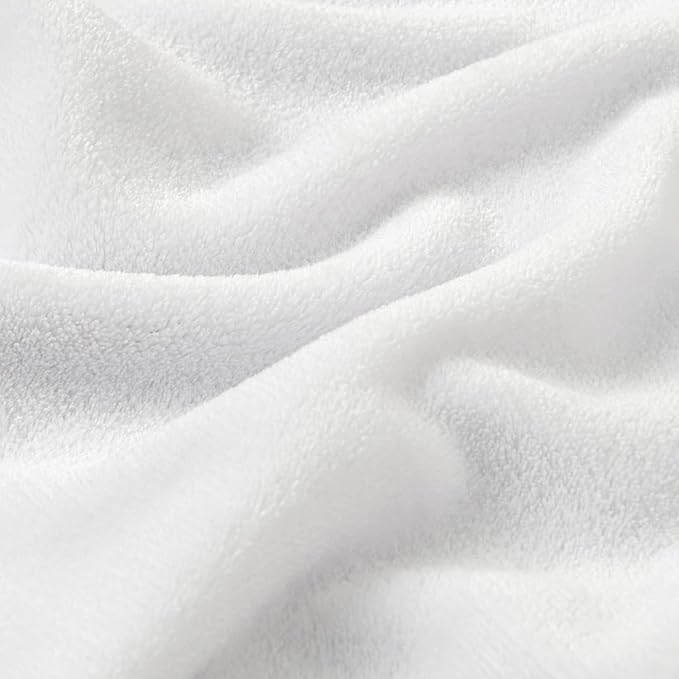 BEDELITE Fleece Blanket White Throw Blanket for Couch & Bed, Luxury Plush Cozy Fuzzy Blanket 50" x 70", Super Soft Warm Lightweight Fall Throw Blanket for Travel Camping