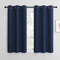 NICETOWN Blackout Curtain Panels, Window Treatment Energy Saving Thermal Insulated Solid Grommet Blackout Drapes/Draperies (Navy, 1 Pair, 42 by 50-inch)