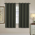 H.VERSAILTEX Blackout Curtain for Living Room Thermal Insulated Window Treatment Curtain Extra Long 63 inch Length Energy Saving Solid Grommet Top Blackout Drape, One Panel, Olive, 52" W x 63" L