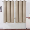 LEMOMO Blackout Curtains 42 x 63 inch/Khaki Curtains Set of 2 Panels/Thermal Insulated Room Darkening Bedroom Curtains