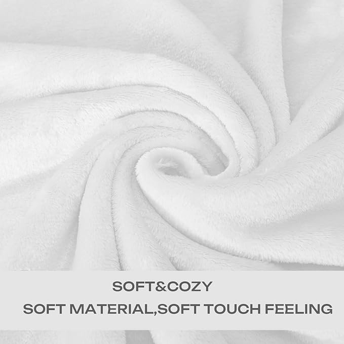 Christmas White Throw Blanket,Super Soft Cozy Blanket for Couch Sofa Bed.Plush Microfiber Blanket Lightweight,50x60 Inch