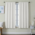 Simplebrand Ava Light Beige Light Filtering Curtains for Bedroom 63 Inch Length 2 Panels Set, Privacy Thermal Insulated Rod Pocket Door Window Curtains for Patio French Door Front Door, W40 x L63 Inch
