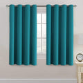 H.VERSAILTEX Blackout Curtains Drapes 63 Inch Length for Bedroom/Living Room, Thermal Insulated Small Curtain for Bedroom, Grommet Top - Solid in Turquoise Blue (One Panel), 52"W x 63"L