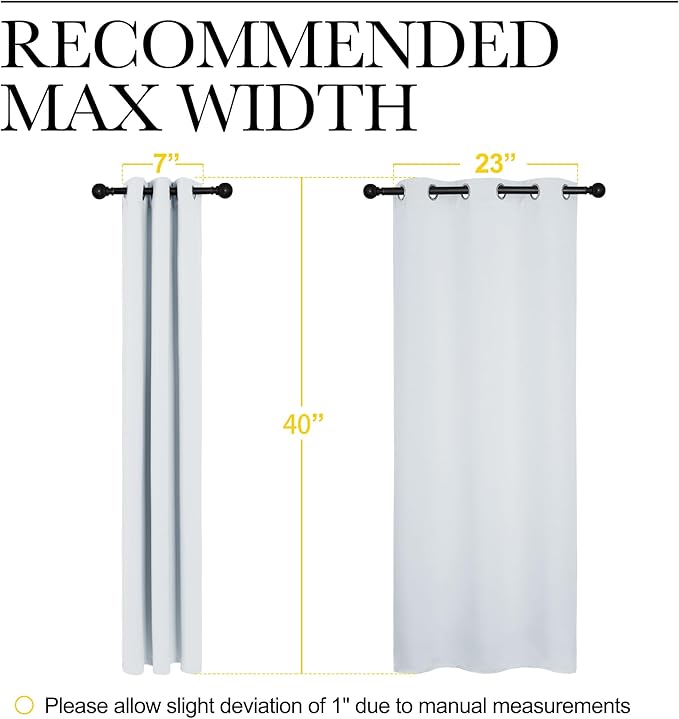 NICETOWN Room Darkening Draperies Curtains Panels, 2 Panels, 29 by 40, Greyish White, Window Treatment Thermal Insulated Grommet Room Darkening Curtains/Drapes for Bedroom