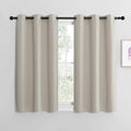 NICETOWN Modern Blackout Curtains Noise Reducing, Thermal Insulated and Privacy Room Darkening Drape Panels for Boy's Guest Room Door Small Short Window (Natural, 2 Panels, W42 x L40 -Inch)