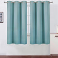 LEMOMO Blackout Curtains 42 x 63 inch/Stone Blue Curtains Set of 2 Panels/Thermal Insulated Room Darkening Bedroom Curtains