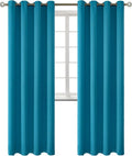 BGment Blackout Curtains - Grommet Thermal Insulated Room Darkening Bedroom and Living Room Curtains, Set of 2 Panels (52 x 84 Inch, Peacock Blue)