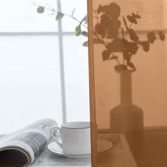 SpaceDresser Basic Rod Pocket Sheer Voile Window Curtain Panels Light Brown 1 Pair 2 Panels 52 Width 84 Inch Long for Kitchen Bedroom Children Living Room Yard（Light Brown, 52W x 84L）